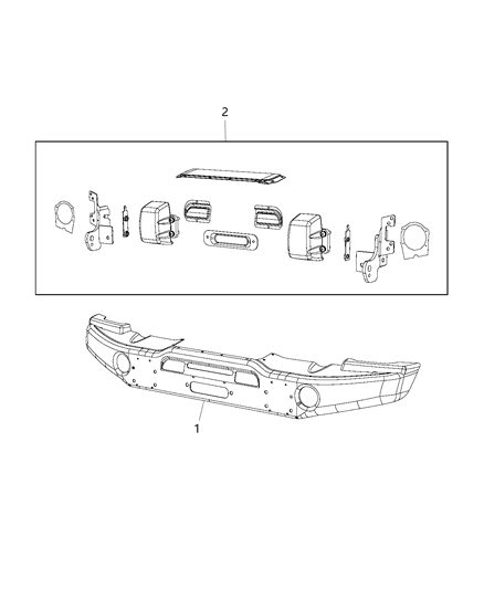 2013 Jeep Wrangler Bumper Diagram 3