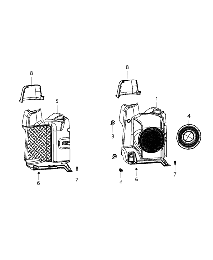 2015 Jeep Wrangler Panel-Quarter Inner Lower Diagram for 5XL60DX9AA