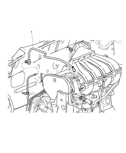 2004 Chrysler PT Cruiser Fuel Lines, Front Diagram 1