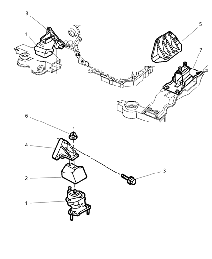 2000 Chrysler 300M Engine Mounts Diagram 3