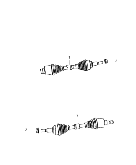 2009 Dodge Journey Shafts , Front Axle Diagram 1