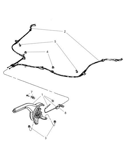 2007 Dodge Caliber Lever-Park Brake Diagram for 1CR75DX9AA