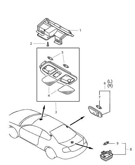 2004 Chrysler Sebring Lamps - Courtesy Diagram