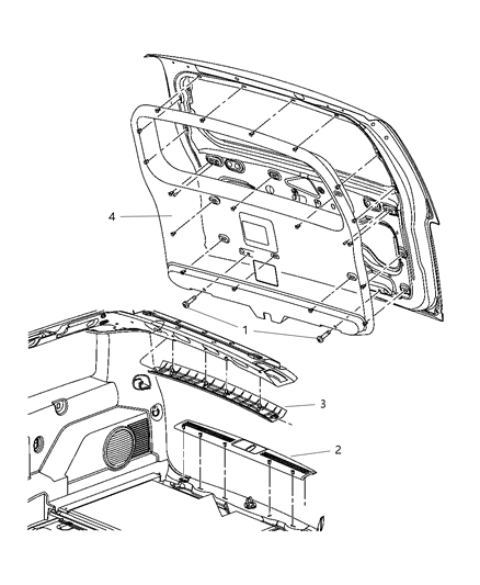 2008 Jeep Liberty Panel-LIFTGATE SCUFF Diagram for 1BU31BDAAB