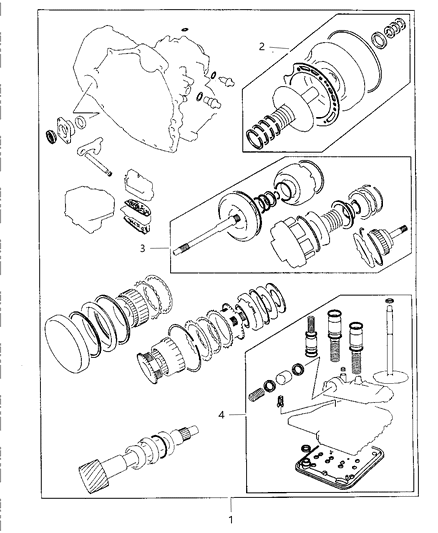 1998 Chrysler Sebring Seal & Gasket Package , Repair Automatic Transaxle Diagram