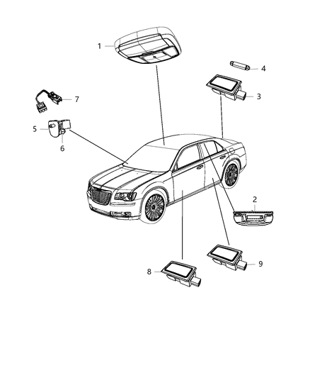 2016 Chrysler 300 Lamps Interior Diagram