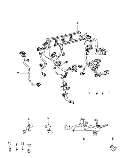 2020 Jeep Compass Bracket-Wiring Diagram for 68306219AA