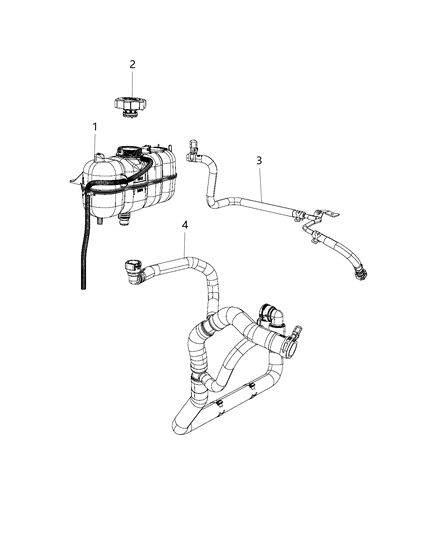 2019 Jeep Cherokee Coolant Recovery Bottle Diagram 3