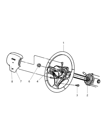 1998 Jeep Grand Cherokee Steering Wheel Diagram