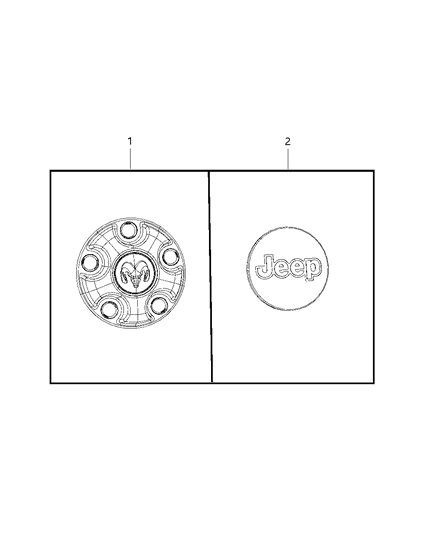 2008 Jeep Wrangler Caps & Covers Diagram