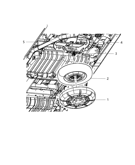 2010 Chrysler Town & Country Spare Tire Stowage Diagram