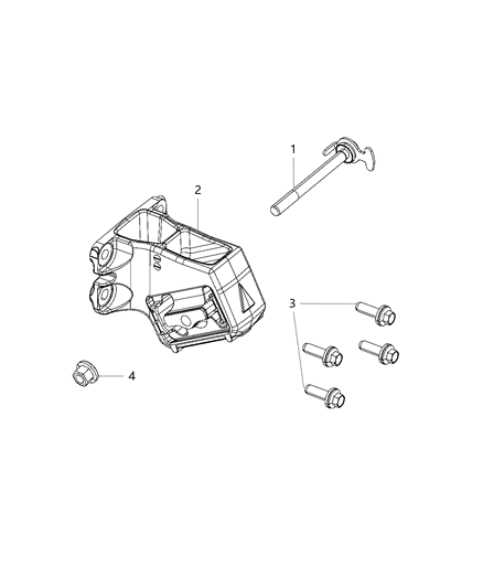 2019 Ram 3500 Engine Mounting Left Side Diagram 1