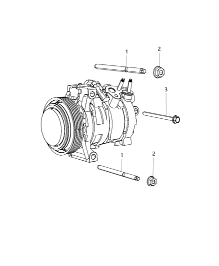 2017 Dodge Challenger A/C Compressor Mounting Diagram
