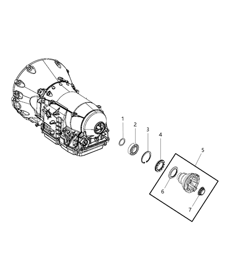 2011 Jeep Grand Cherokee Case , Extension & Adapter Diagram 6