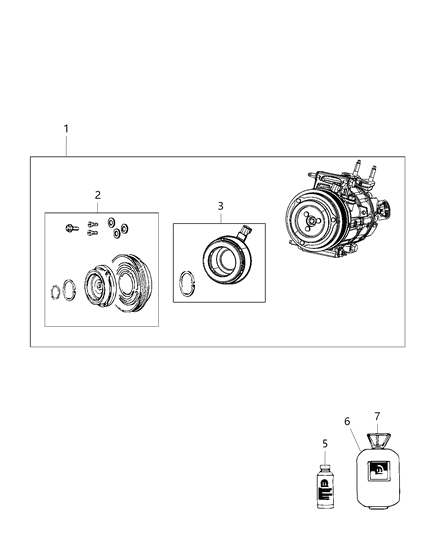 2020 Jeep Gladiator A/C Compressor Diagram