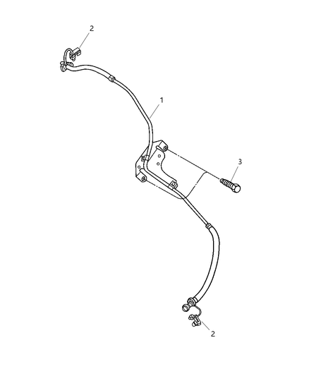 2005 Dodge Ram 3500 Fuel Lines, Front Diagram