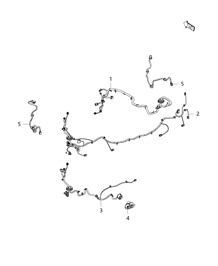 2017 Jeep Cherokee Wiring-Rear FASCIA Diagram for 68274375AB