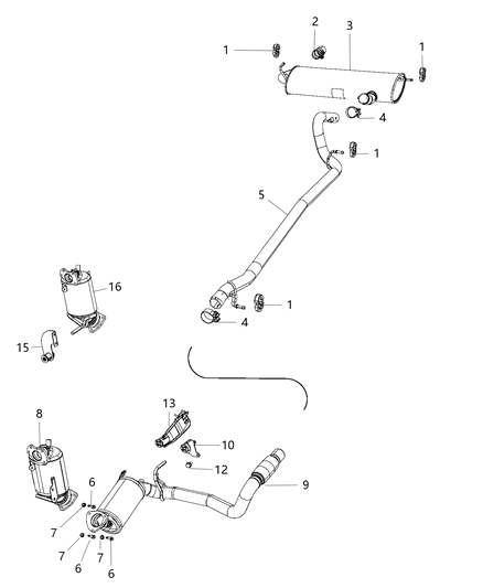 2014 Jeep Wrangler Exhaust System Diagram 1