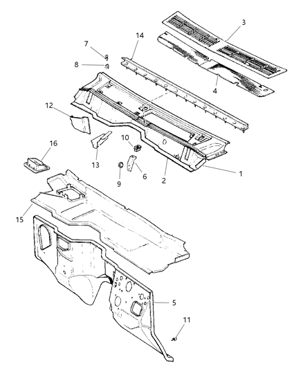 1999 Jeep Cherokee Dash Panel-Dash Diagram for 55175378AB