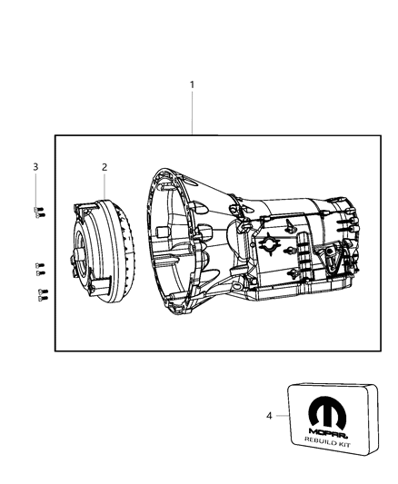 2008 Jeep Grand Cherokee Transmission / Transaxle Assembly Diagram 3