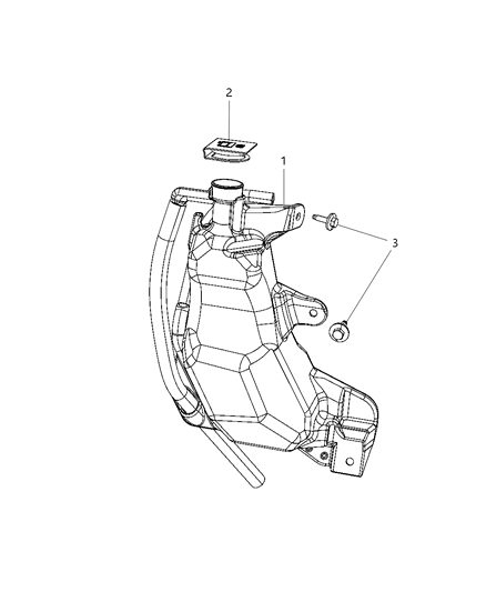 2014 Dodge Durango Coolant Recovery Bottle Diagram