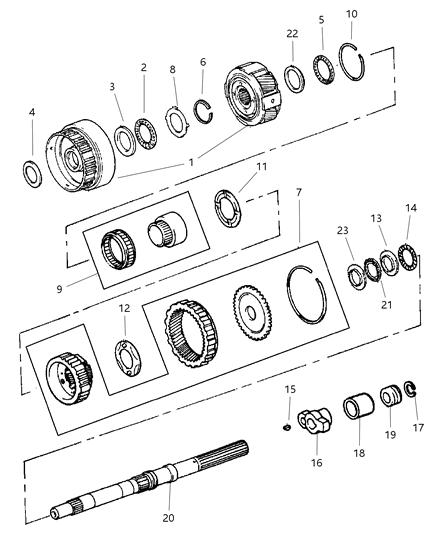 1997 Jeep Cherokee Clutch Diagram for 4637036