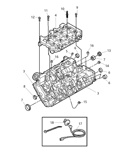 2006 Dodge Dakota Cord-Engine Block Heater Diagram for 56051712AB