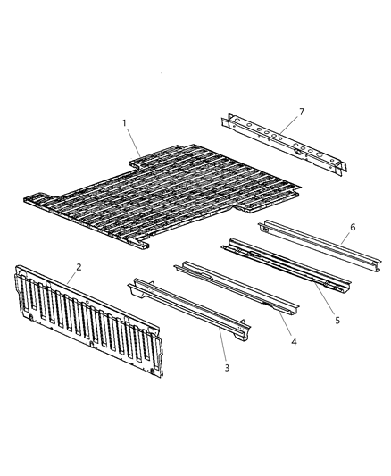 2011 Ram Dakota Floor Box & Panel Diagram 2