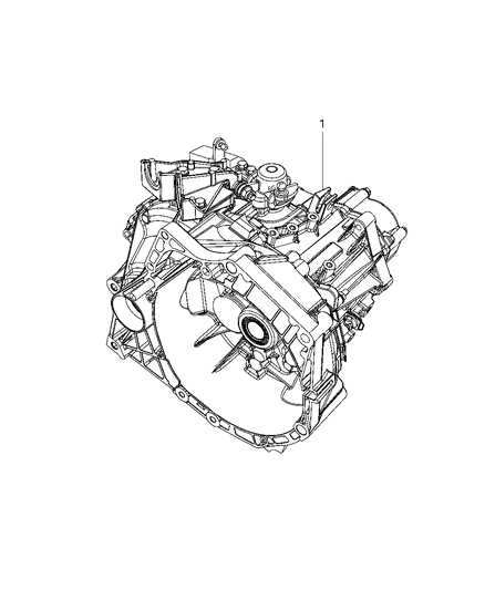 2016 Jeep Renegade Transmission / Transaxle Assembly Diagram 1