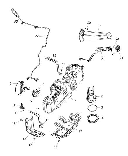 2020 Ram 3500 UREA Tank Diagram for 68330360AB