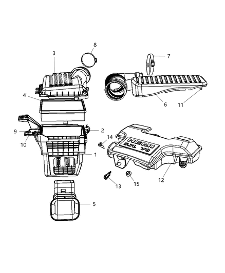 2008 Dodge Durango Clamp-Hose Diagram for 53032512AA