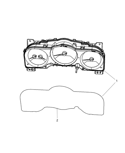 2007 Dodge Nitro Cluster Diagram for 56044861AF