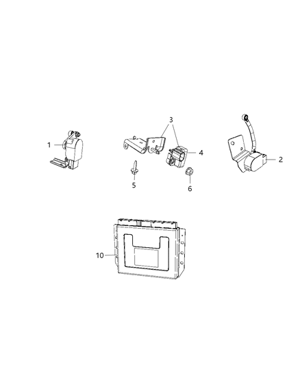 2019 Dodge Durango Screw-Washer Head Diagram for 6511878AA