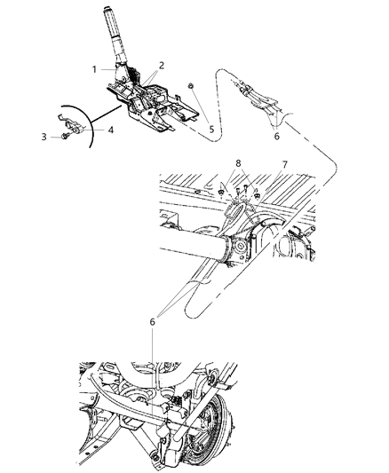 2011 Jeep Wrangler Cable-Parking Brake Diagram for 52060204AG