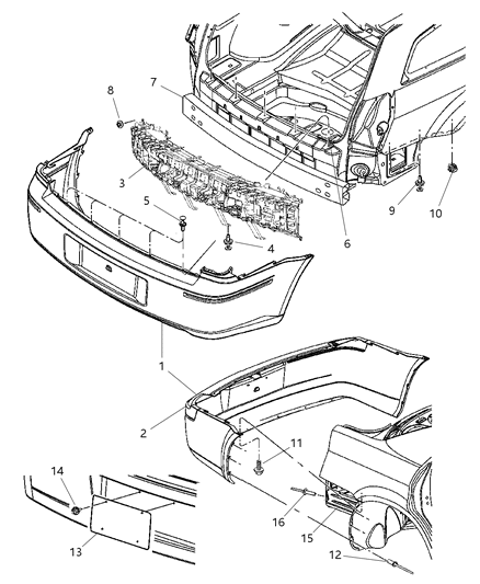 2005 Dodge Magnum Pin Push Diagram for 4806240AA