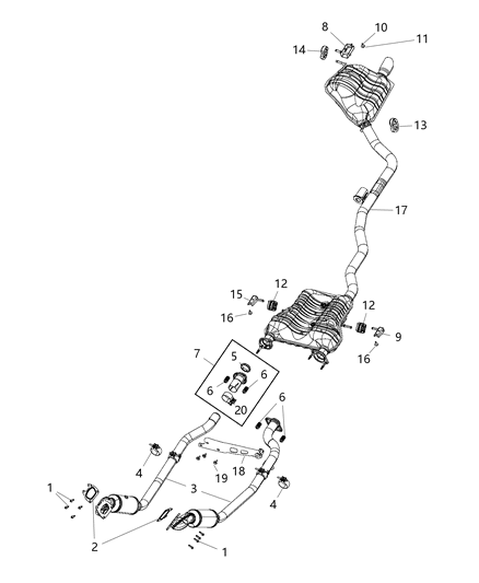 2020 Dodge Durango Exhaust System Diagram 4