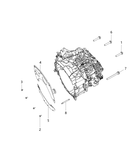 2019 Jeep Compass Transmission Dust Covers And Mounting Bolts Diagram