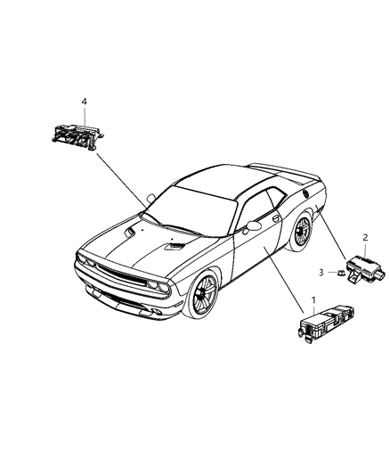 2013 Dodge Challenger Module-Heated Seat Diagram for 68080593AE