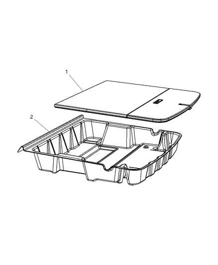 2011 Dodge Journey Load Floor - Cargo Diagram