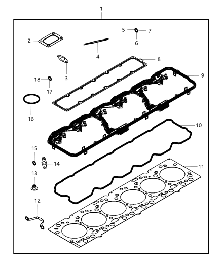 2007 Dodge Ram 3500 Pickup Gasket Packages - Engine Diagram 3