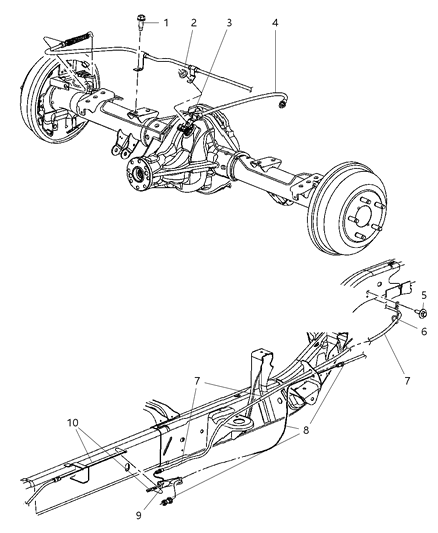 2007 Dodge Dakota Parking Brake Cable Diagram