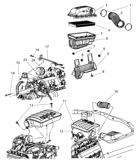 2007 Dodge Ram 1500 Air Cleaner Diagram