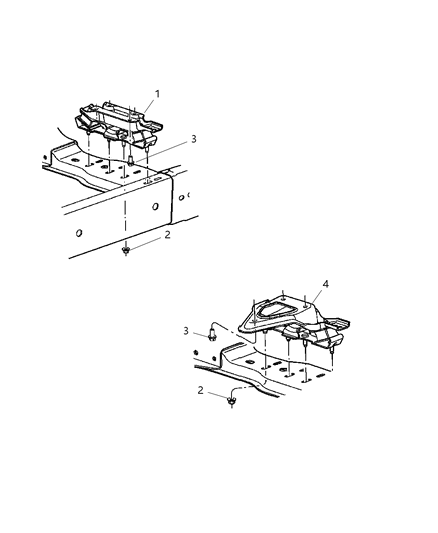 2007 Dodge Dakota Bracket-Transmission Mount Diagram for 52013577AC