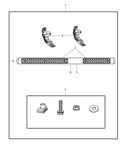 2008 Jeep Commander Step Kit-Tubular Side Diagram for 82209872AD