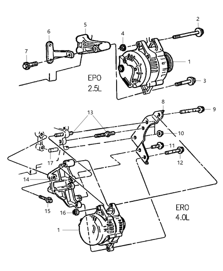 2000 Jeep Cherokee Alternator Diagram 1