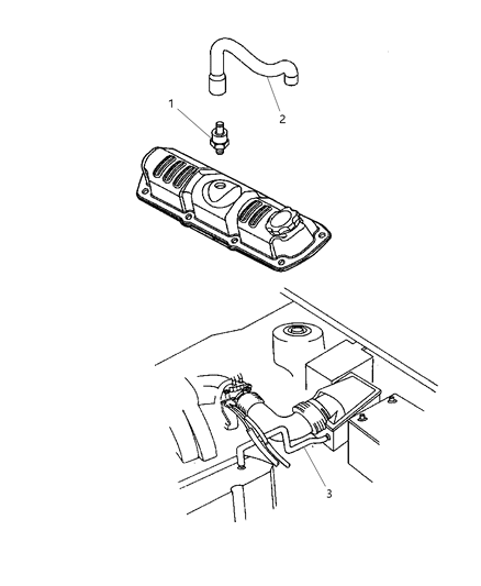 2005 Dodge Caravan Crankcase Ventilation Diagram 2