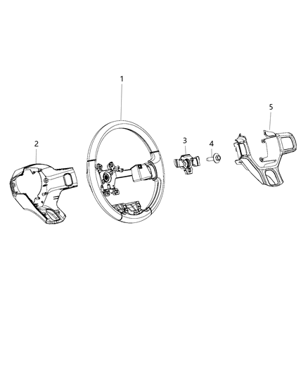 2018 Ram 3500 Steering Wheel Assembly Diagram