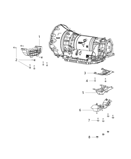 2019 Ram 1500 Support Diagram for 68264824AB