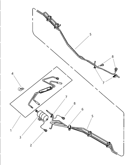 1998 Dodge Viper Tube-Fuel Lines Diagram for 4763006