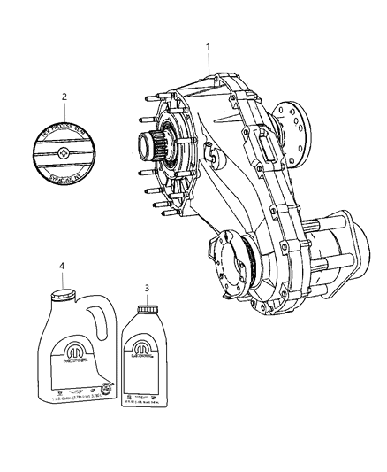 2009 Chrysler Aspen Transfer Case Assembly & Identification Diagram 2